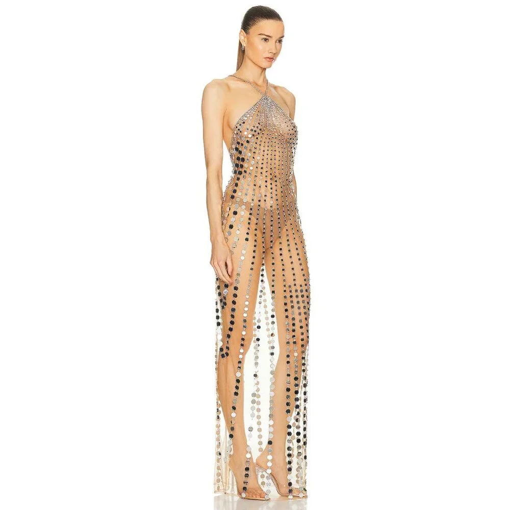 retrofete Maris Dress Tannin Embellished Maxi - Picture 4 of 8